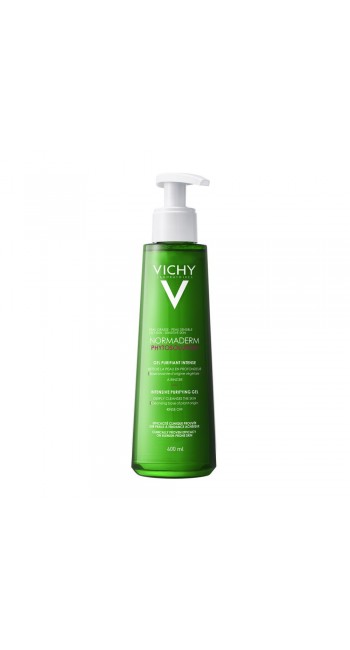 Vichy Normaderm Phytosolution Intensive Purifying Gel Τζελ Εντατικού Καθαρισμού για Λιπαρές Επιδερμίδες με Τάση Ακμής, 400ml