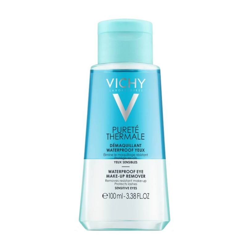 Vichy Purete Thermale Waterproof Eye Make-up Remover Ντεμακιγιάζ Ματιών για Αδιάβροχο Μακιγιάζ, 100ml 