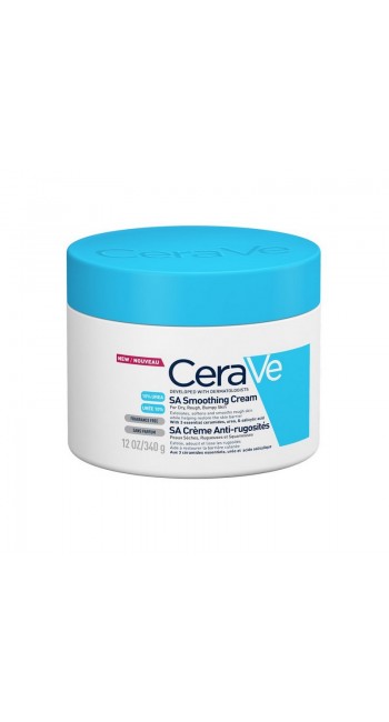 CeraVe SA Smoothing Cream Ενυδατική & Απολεπιστική Κρέμα με 10% Ουρία για Ξηρή Επιδερμίδα, 340gr