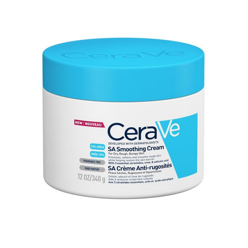 CeraVe SA Smoothing Cream Ενυδατική & Απολεπιστική Κρέμα με 10% Ουρία για Ξηρή Επιδερμίδα, 340gr