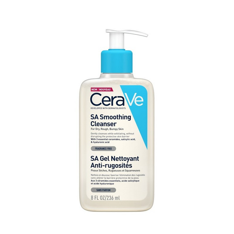 CeraVe SA Smoothing Cleanser Τζελ Καθαρισμού & Απολέπισης της Ξηρής Επιδερμίδας, 236ml