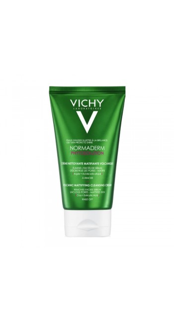 Vichy Normaderm Phytosolution Volcanic Mattifying Cleansing Cream Κρέμα για Βαθύ Καθαρισμό, Κατά της Λιπαρότητας, 125ml