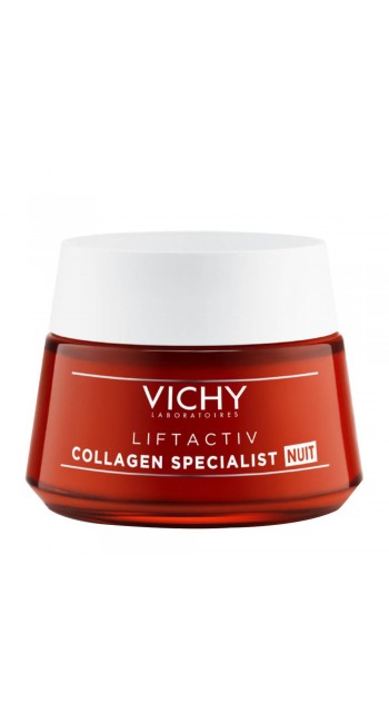 Vichy Liftactiv Collagen Specialist Night Κρέμα Νύχτας με Αντιρυτιδική Δράση για Σύσφιξη & Λάμψη, 50ml