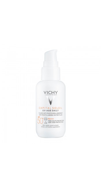 Vichy Capital Soleil UV Age Daily SPF50+ Anti-Aging Sun Cream Λεπτόρρευστο Αντιηλιακό Κατά της Φωτογήρανσης, 40ml