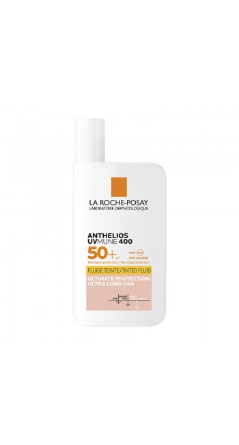 La Roche Posay Anthelios Uvmune 400 Tinted Fluid SPF50+ Αντηλιακό γαλάκτωμα προσώπου Με Χρώμα, 50ml