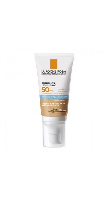 La Roche Posay Anthelios UVMune 400 Hydrating Cream SPF50+ Αντηλιακή Ενυδατική Κρέμα Προσώπου με Χρώμα, 50ml