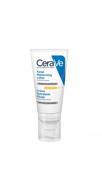 CeraVe Facial Moisturising Lotion Ενυδατική Κρέμα Προσώπου με Δείκτη Προστασίας SPF50, 52ml 