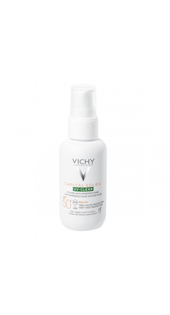 Vichy Capital Soleil UV-Clear SPF50+ Λεπτόρρευστο Αντηλιακό Προσώπου Κατά των Ατελειών & της Λιπαρότητας, 40ml