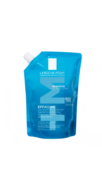 La Roche-Posay Effaclar Purifying Foaming Gel +Μ Refill Καθαρισμός για το Λιπαρό Δέρμα με Τάση Ακμής, 400ml