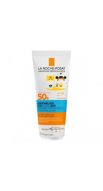 La Roche Posay Anthelios Uvmune 400 Dermo-Pediatrics Hydrating Lotion SPF 50+ Παιδικό Ενυδατικό Αντηλιακό Γαλάκτωμα για Ευαίσθητο & με Τάση Ατοπίας Δέρμα, 75ml