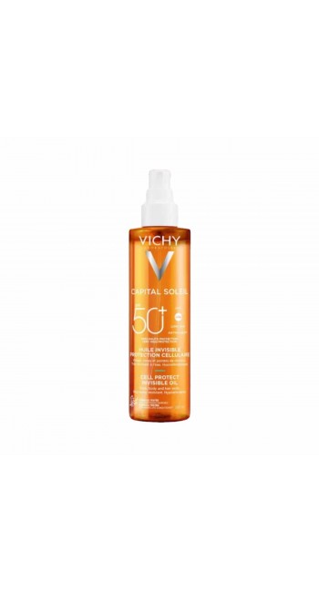 Vichy Capital Soleil Cell Protect Αόρατο Λάδι Πολύ Υψηλής Προστασίας SPF50+, 200ml