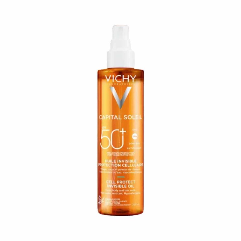 Vichy Capital Soleil Cell Protect Αόρατο Λάδι Πολύ Υψηλής Προστασίας SPF50+, 200ml