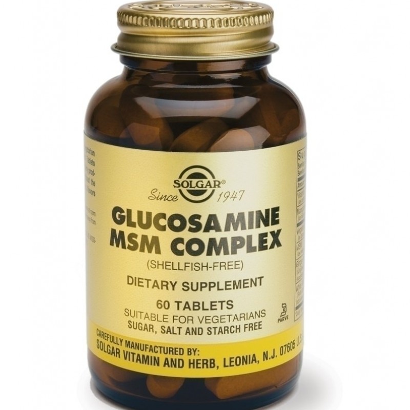 Solgar Glucosamine MSM Complex, 60tabs