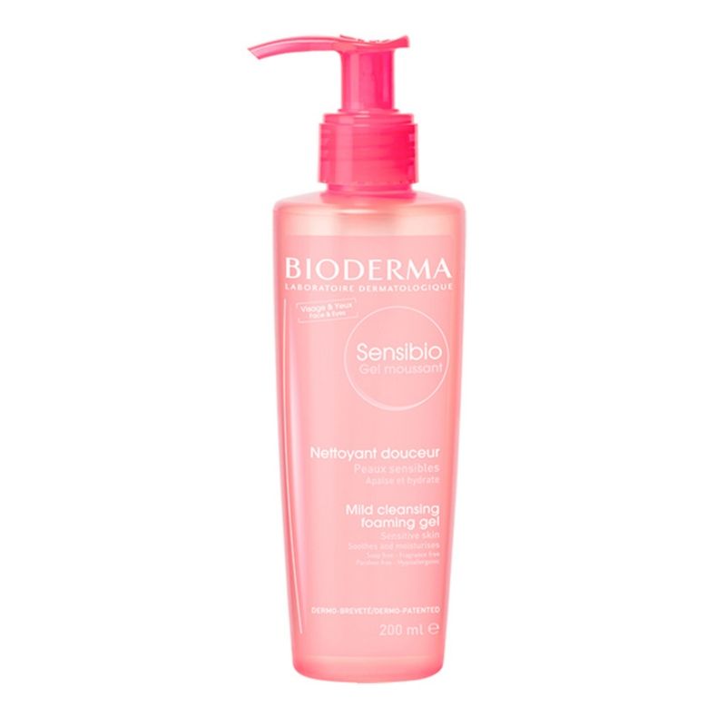 Bioderma Sensibio Gel Moussant Απαλό Τζελ Καθαρισμού & Αφαίρεσης Μακιγιάζ για Ευαίσθητο Δέρμα, 200ml