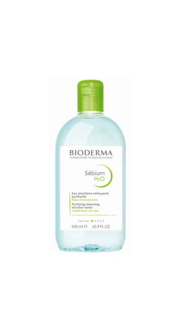 Bioderma Sebium H2O Δερματολογικό Νερό Καθαρισμού Micellaire Απομακρύνει το Μακιγιάζ & Ρύπους Μεικτό/Λιπαρό ή με Τάση Ακμής Δέρμα, 500ml