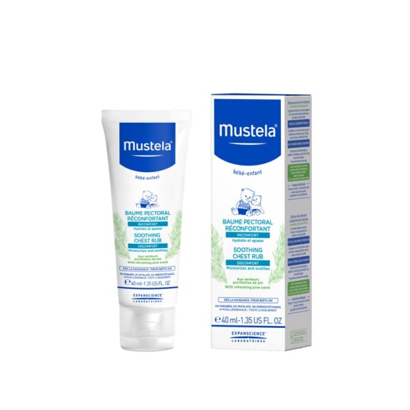 Mustela Soothing Chest Rub Κρέμα Εντριβής Στήθους, 40ml