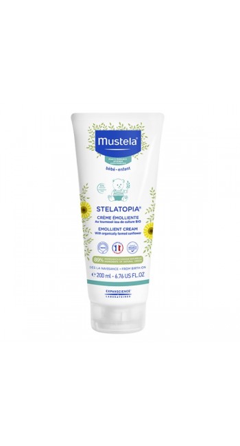 Mustela Stelatopia Emollient Cream Μαλακτική Κρέμα Σώματος για Βρεφική-Παιδική Ατοπική Δερματίτιδα 200ml