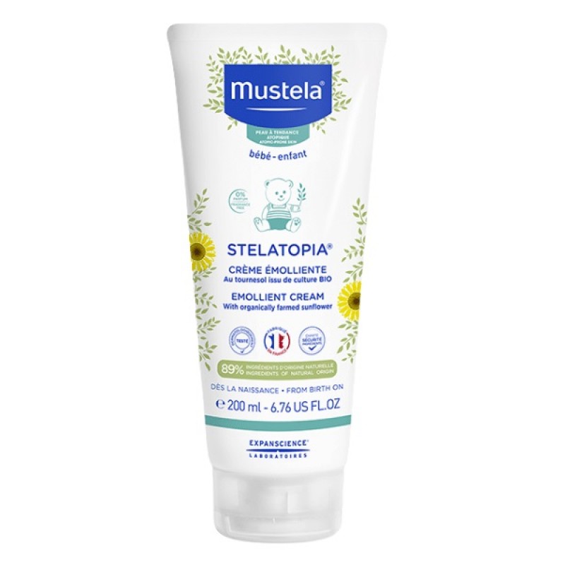 Mustela Stelatopia Emollient Cream Μαλακτική Κρέμα Σώματος για Βρεφική-Παιδική Ατοπική Δερματίτιδα 200ml