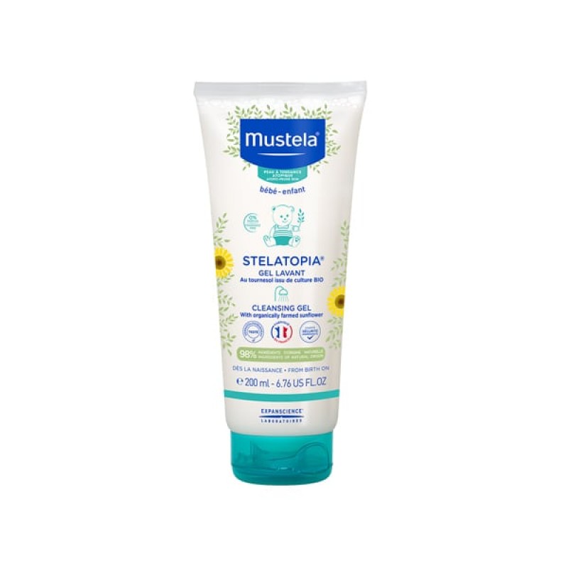 Mustela Stelatopia Gel Lavant Cleansing Gel Αφροντούς Για Σώμα & Μαλλιά, 200ml