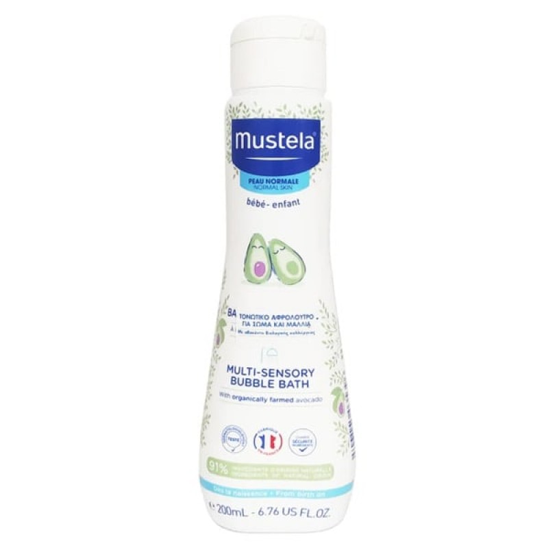 Mustela Bebe Multi Sensory Bubble Bath Βρεφικό Τονωτικό Αφρόλουτρο, 200ml