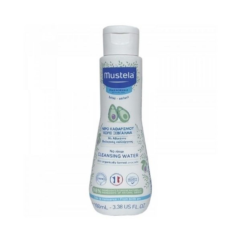 Mustela Bebe Νερό Καθαρισμού Χωρίς Ξέβγαλμα Για Πρόσωπο & Περιοχή Πάνας Για Κανονικό Δέρμα, 100ml