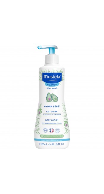 Mustela Hydra Bebe Body Lotion Βρεφική Κρέμα Ενυδάτωσης Σώματος με Βιολογικό Αβοκάντο, 500ml