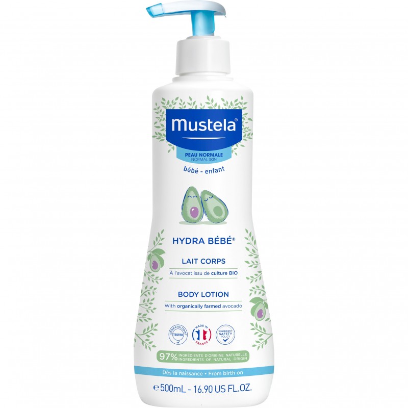 Mustela Hydra Bebe Body Lotion Βρεφική Κρέμα Ενυδάτωσης Σώματος με Βιολογικό Αβοκάντο, 500ml