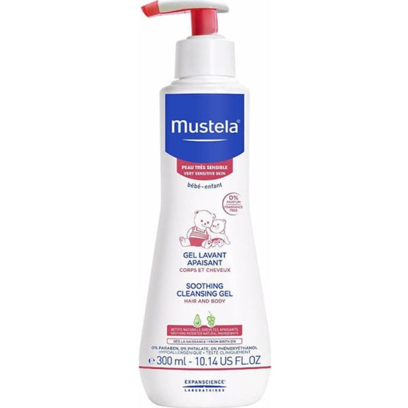 Mustela Soothing Cleansing Gel Καταπραϋντικό Καθαριστικό Τζελ για Μαλλιά & Σώμα, 300ml