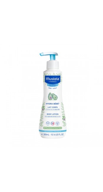 Mustela Hydra Bebe Body Lotion Κρέμα Ενυδάτωσης Σώματος με Βιολογικό Αβοκάντο για Βρέφη & Παιδιά για Κανονικό Δέρμα, 300ml