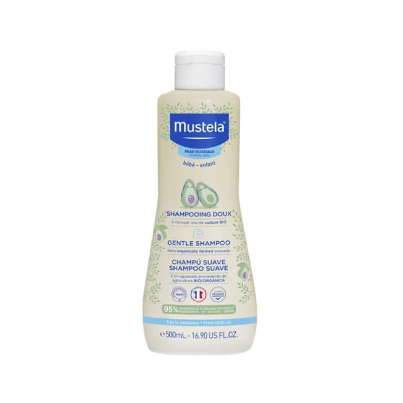 Mustela Shampooing Doux Απαλό Σαμπουάν Καθημερινής Χρήσης για Βρέφη από τη Γέννηση & Παιδιά, 500ml