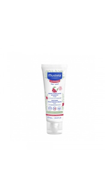 Mustela Bebe Soothing Moisturizing Cream Καταπραϋντική Κρέμα Ενυδάτωσης Προσώπου για Ευαίσθητες Βρεφικές/Παιδικές Επιδερμίδες, 40ml