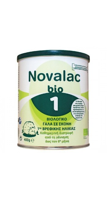 Novalac Bio 1 Βιολογικό Γάλα σε Σκόνη 1ης Βρεφικής Ηλικίας από τη Γέννηση ως τον 6ο Μήνα, 400gr