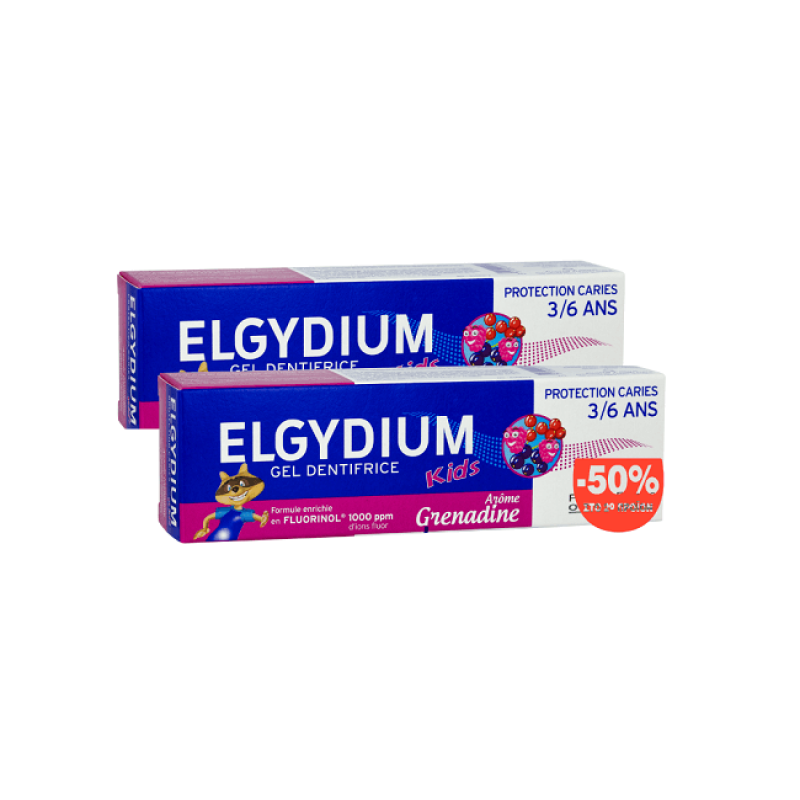 Elgydium Οδοντόκρεμα Παιδική Red Berries, 2x50ml