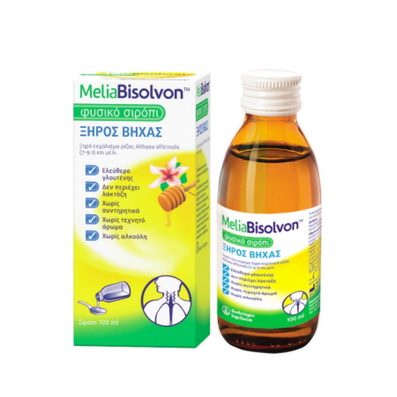 MeliaBisolvon Φυσικό Σιρόπι για Ξηρό Βήχα, 100ml