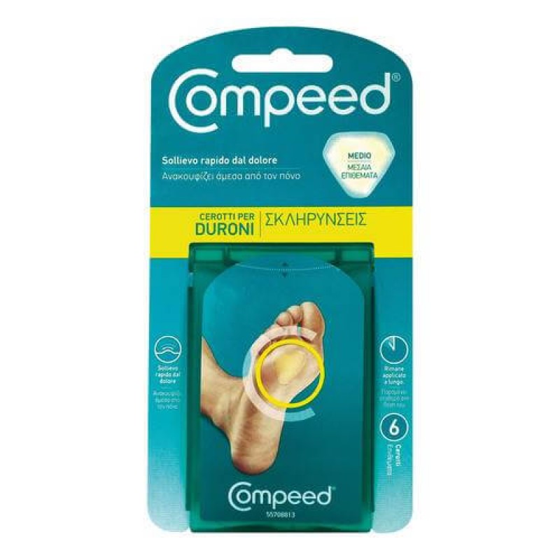 Compeed Callus Medium Μεσαία Επιθέματα για Σκληρύνσεις, 6τμχ