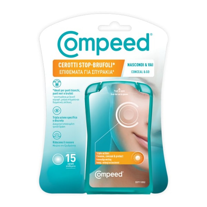 Compeed Spot Patches Επιθέματα για Σπυράκια, 15τεμ