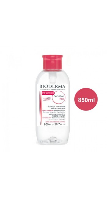 Bioderma Sensibio H2O Διάλυμα Καθαρισμού με Αντίστροφη Αντλία, 850ml