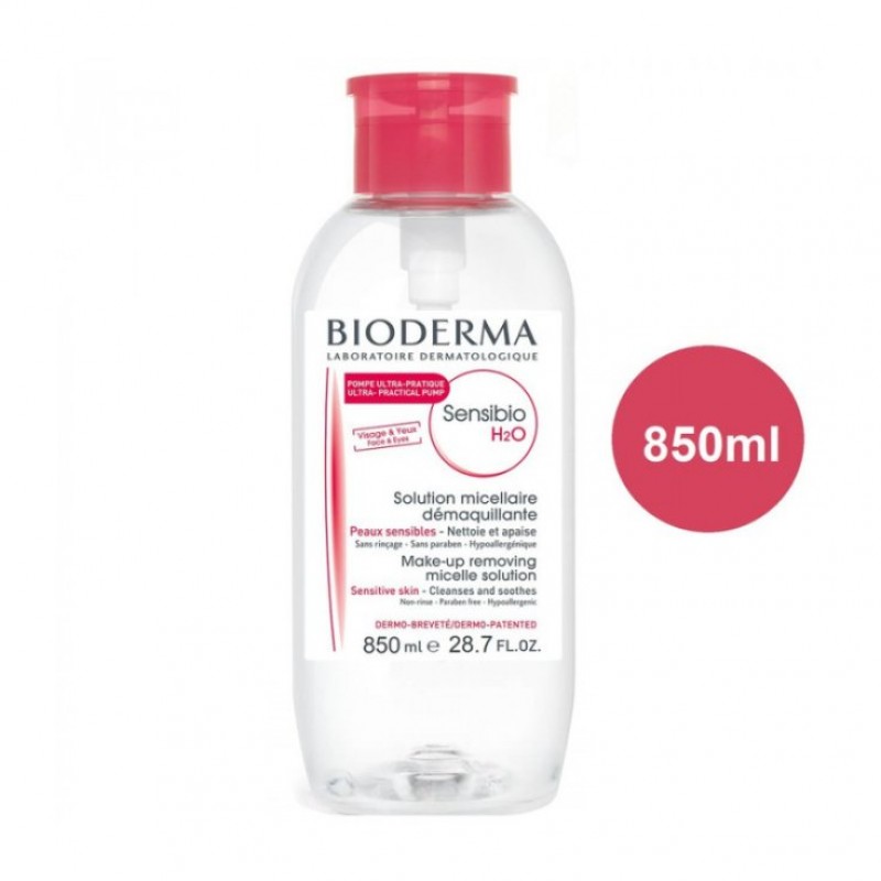 Bioderma Sensibio H2O Διάλυμα Καθαρισμού με Αντίστροφη Αντλία, 850ml