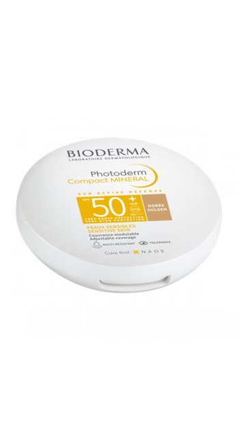 Bioderma Photoderm Compact Mineral Golden SPF50+ Αντηλιακή Πούδρα Προσώπου, 10gr