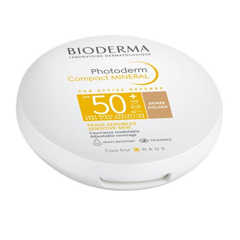 Bioderma Photoderm Compact Mineral Golden SPF50+ Αντηλιακή Πούδρα Προσώπου, 10gr