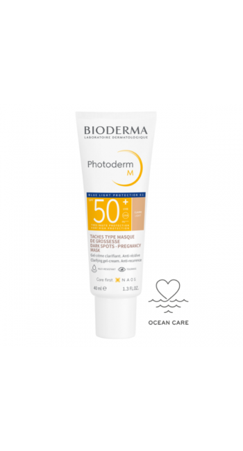 Bioderma Photoderm M Light Αντηλιακό Προσώπου SPF50 με Χρώμα για το Ευαίσθητο Δέρμα με Σημάδια Υπερμελάγχρωσης, 40ml 