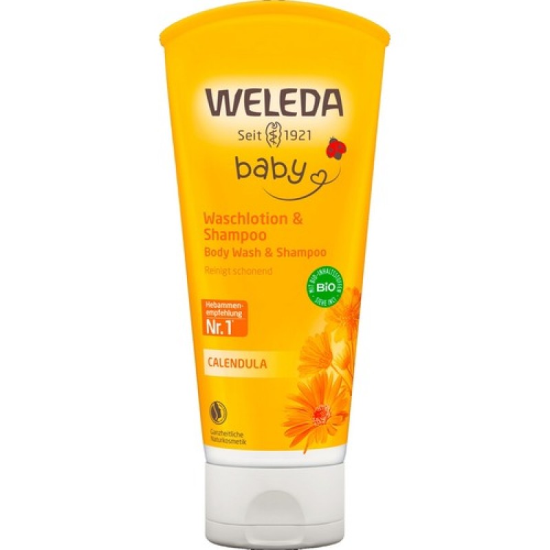 Weleda Baby Βρεφικό Σαμπουάν & Αφρόλουτρο Καλέντουλας, 200ml