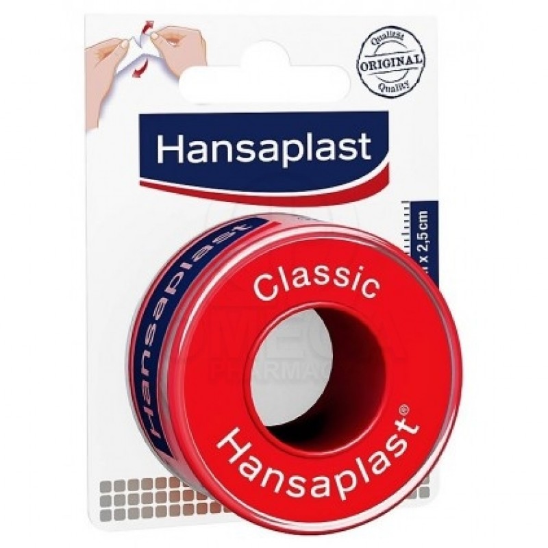 Hansaplast Αυτοκόλλητη Επιδεσμική Ταινία Classic 2,5cm x 5m 