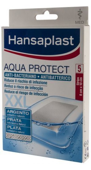 Hansaplast Aqua Protect XXL STERILE Αδιάβροχα Επιθέματα για την Κάλυψη & την Προστασία Πληγών 8x10cm, 5τεμ