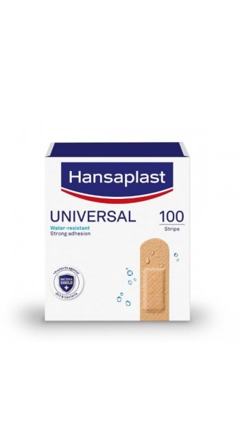 Hansaplast Universal Family Pack Water Resistant Επιθέματα Ανθεκτικά στο Νερό (1,9cm x 7,2cm), 100τεμ