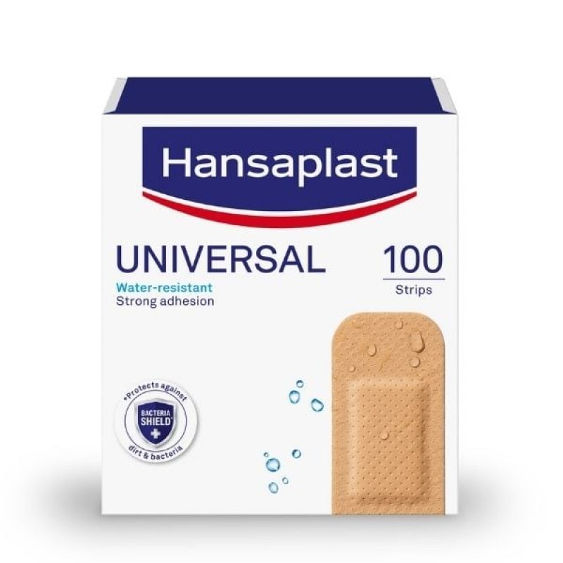 Hansaplast Universal Family Pack Water Resistant Επιθέματα Ανθεκτικά στο Νερό (3,0cm x 7,2cm), 100τεμ