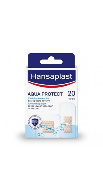 Hansaplast Aqua Protect Επιθέματα 100% Αδιάβροχα & Διάφανα με Έξτρα Ισχυρή Κολλητική Ικανότητα, 20τεμ