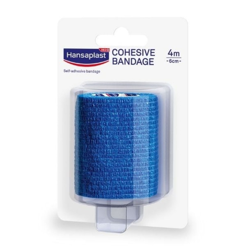 Hansaplast Cohesive Bandage Επίδεσμος Τραυμάτων & Στήριξη Αρθρώσεων, 6cm x 4 mt