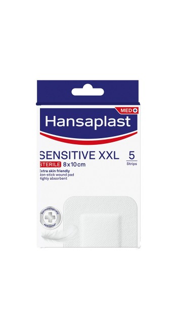 Hansaplast Sensitive XXL Επιθέματα 8x10cm 5τμχ 