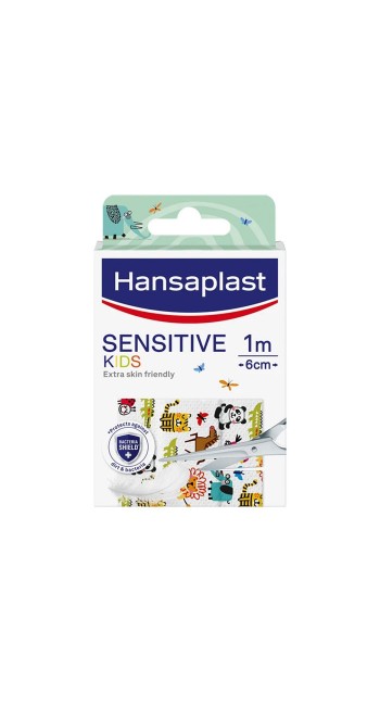 Hansaplast Sensitive Kids Animals Παιδικά Αυτοκόλλητα Επιθέματα 1m x 6cm, 1τμχ